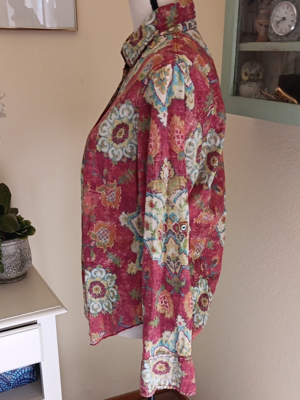 Cino Sundance Flying Peacock Shirt. Boho. Coadral Cowgirl. - Picture 5 of 12